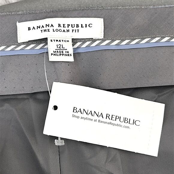 Banana Republic The Logan Fit Stretch Pants Size 12L 12T Wool Blend - Picture 9 of 10